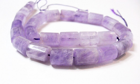 Amethyst Lavendel Walze facettiert Edelstein Strang